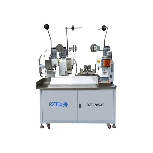 瑞舟自動雙線三端合壓端子機(jī)